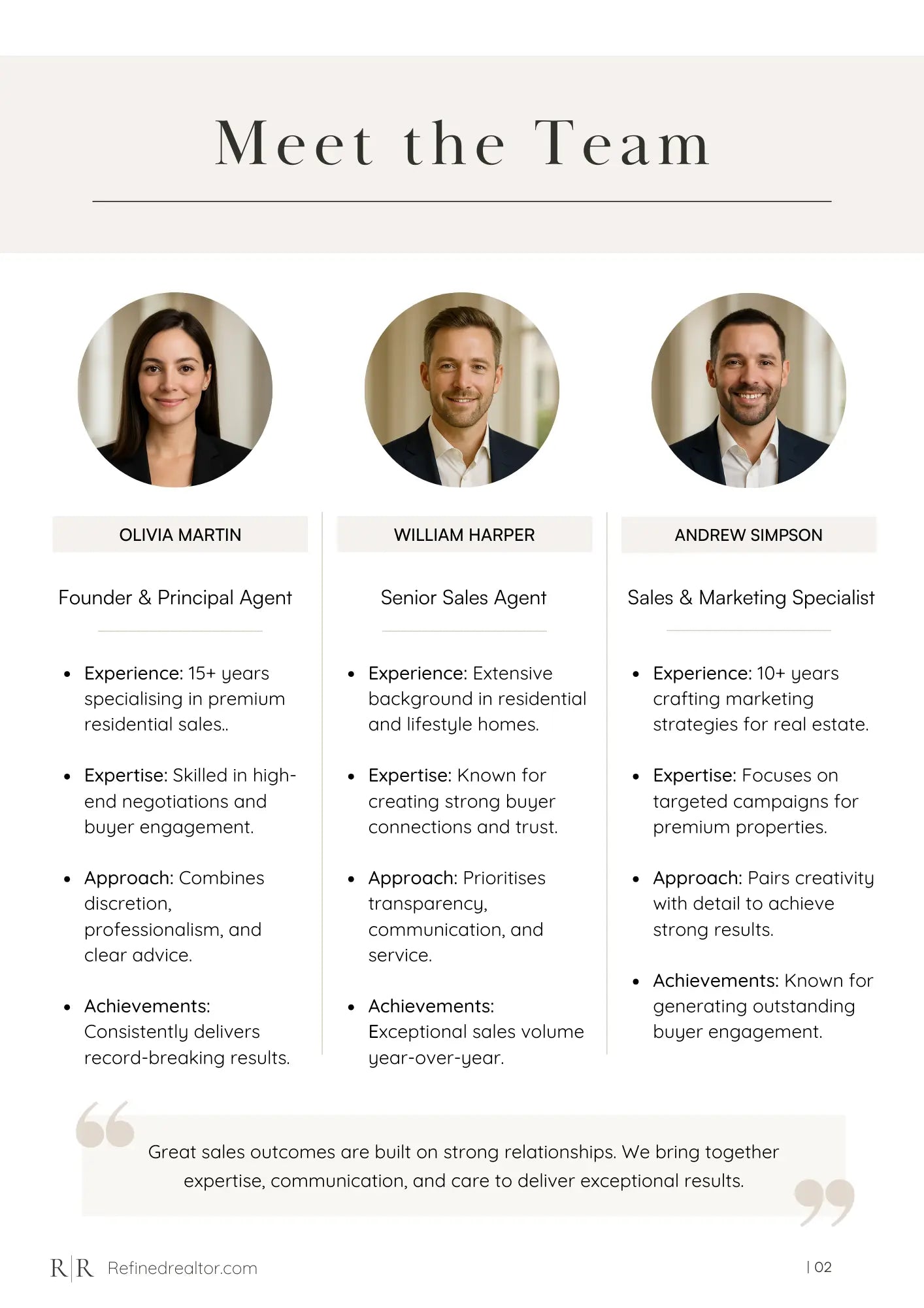 Your experts, presented like a top agency.