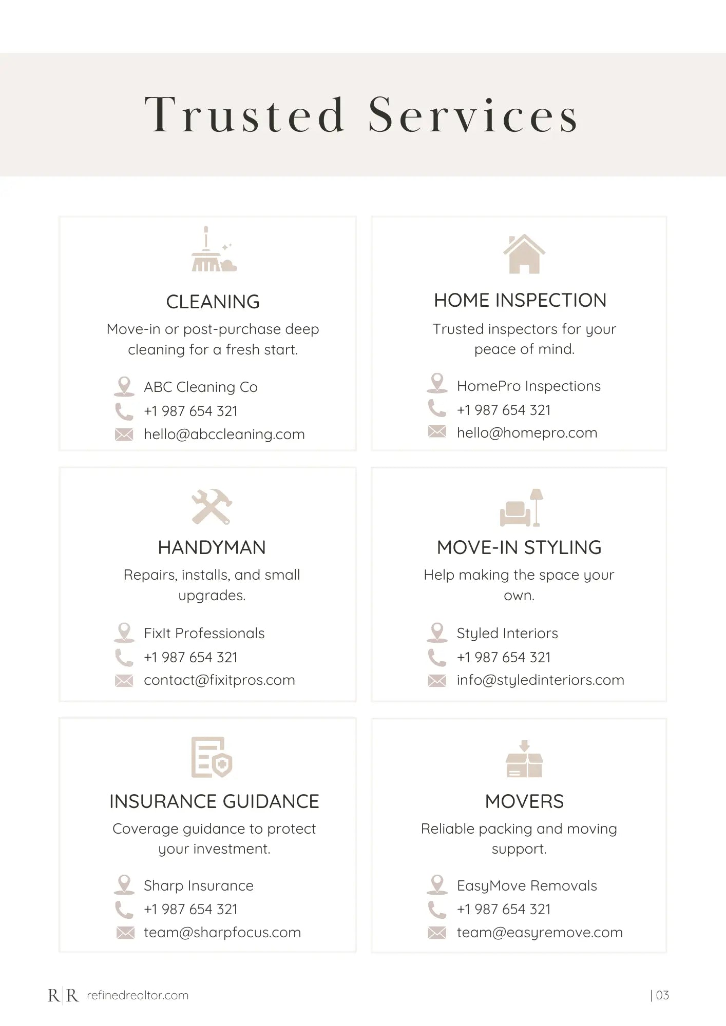 Support from first step to settlement.