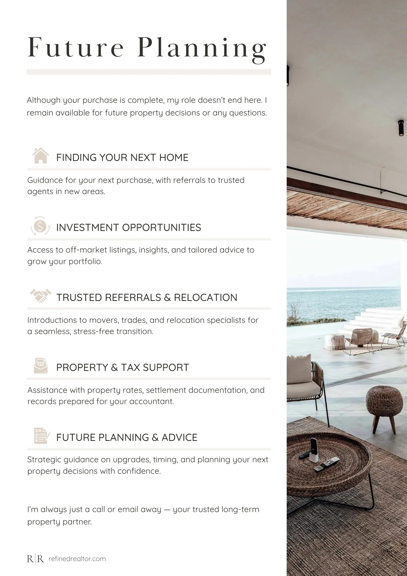 Support that continues beyond settlement.