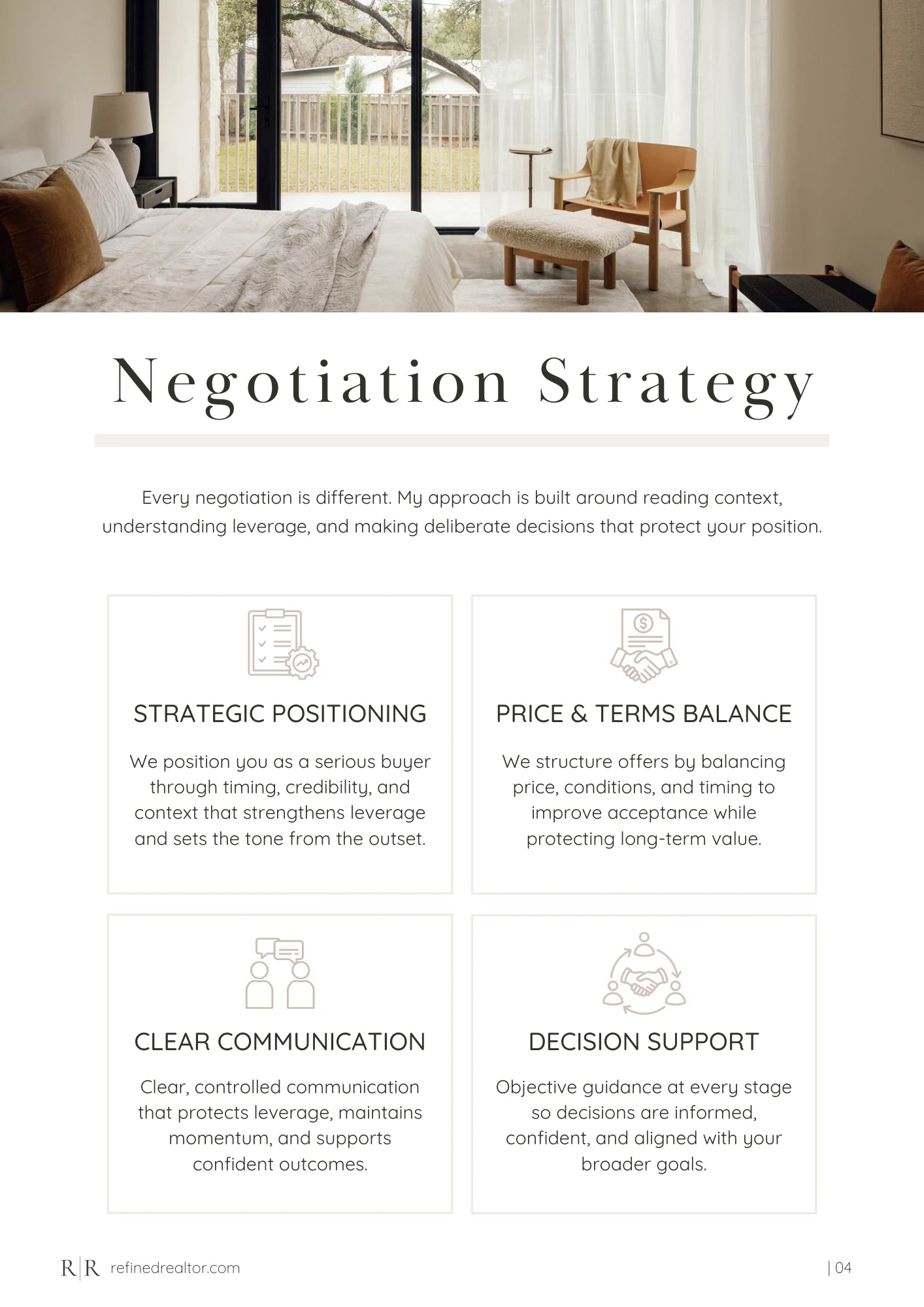Negotiations guided by clarity and intent.
