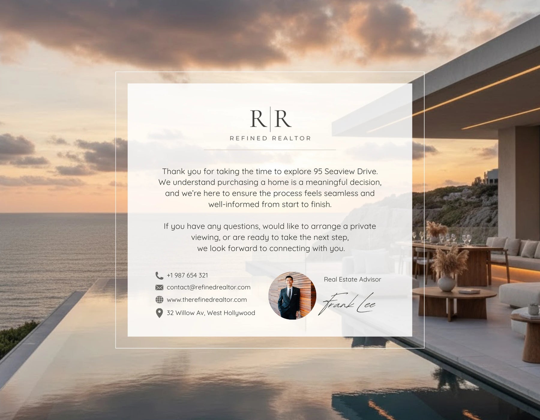 Your direct contact information.