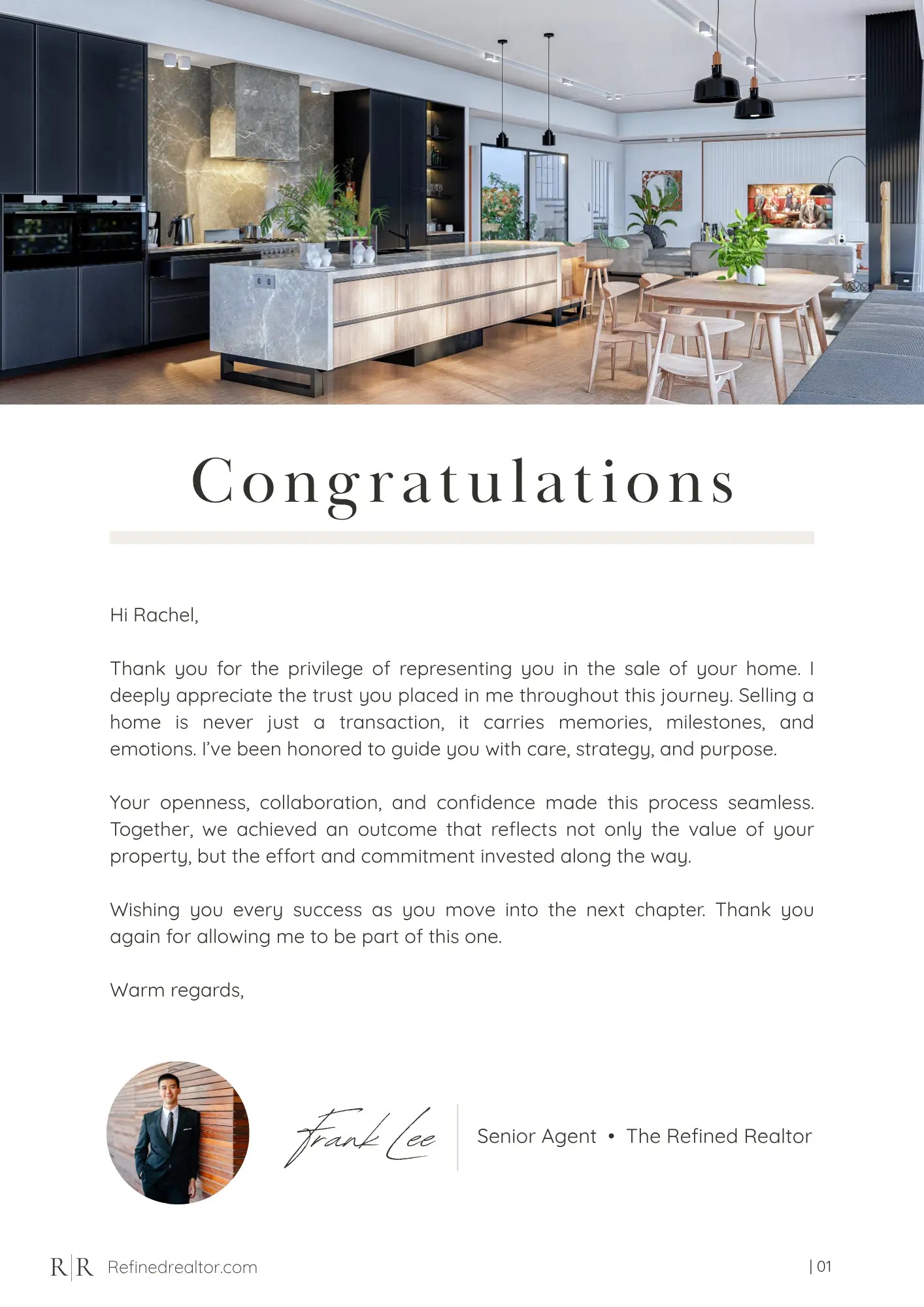 A seamless finish to a successful sale.